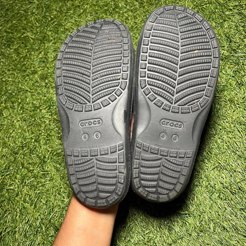 Crocs Classic Slides Kids Size 4 Rainbow Solarized Black Sandals